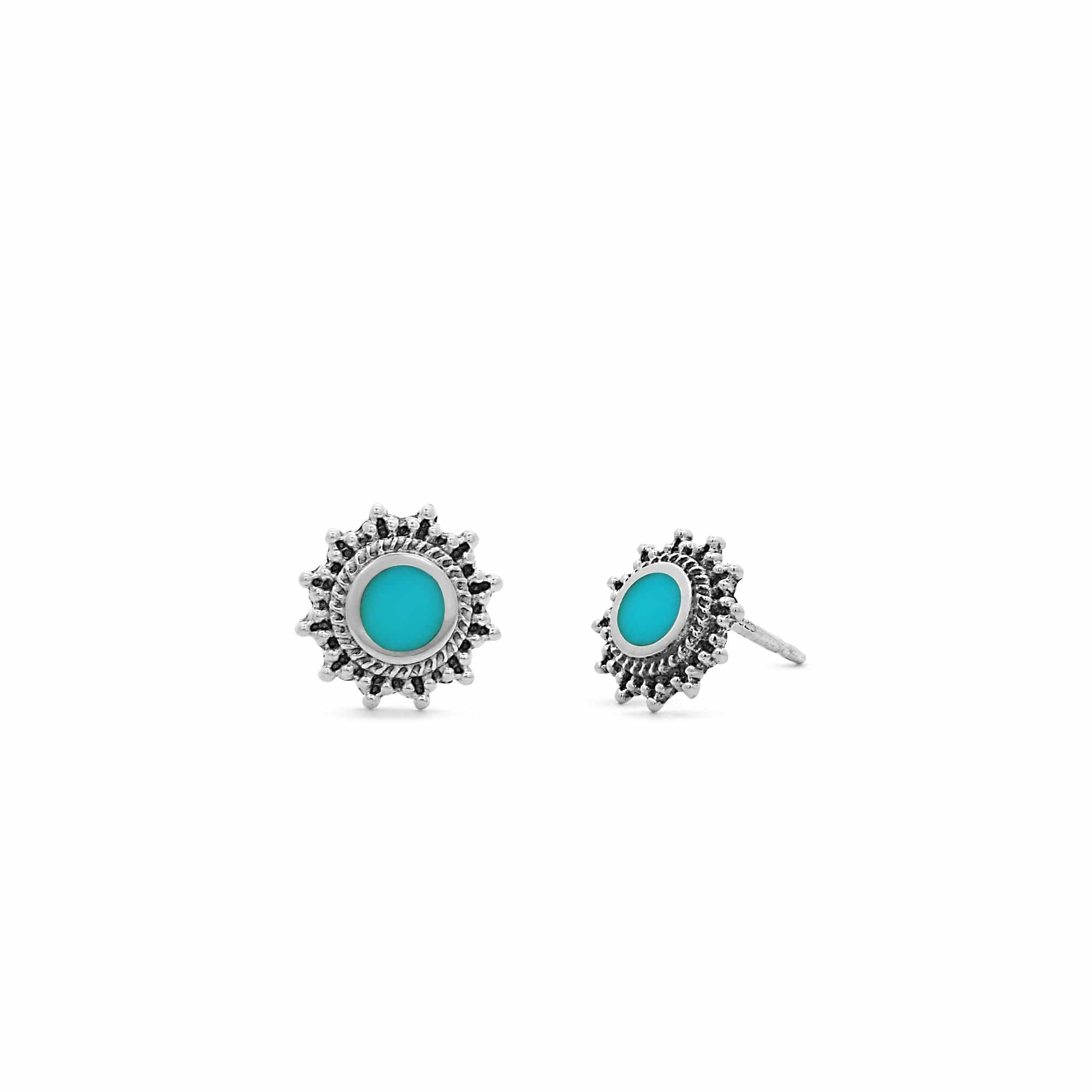 Boma Jewelry Circle Bohemian Stud Earrings with Stone