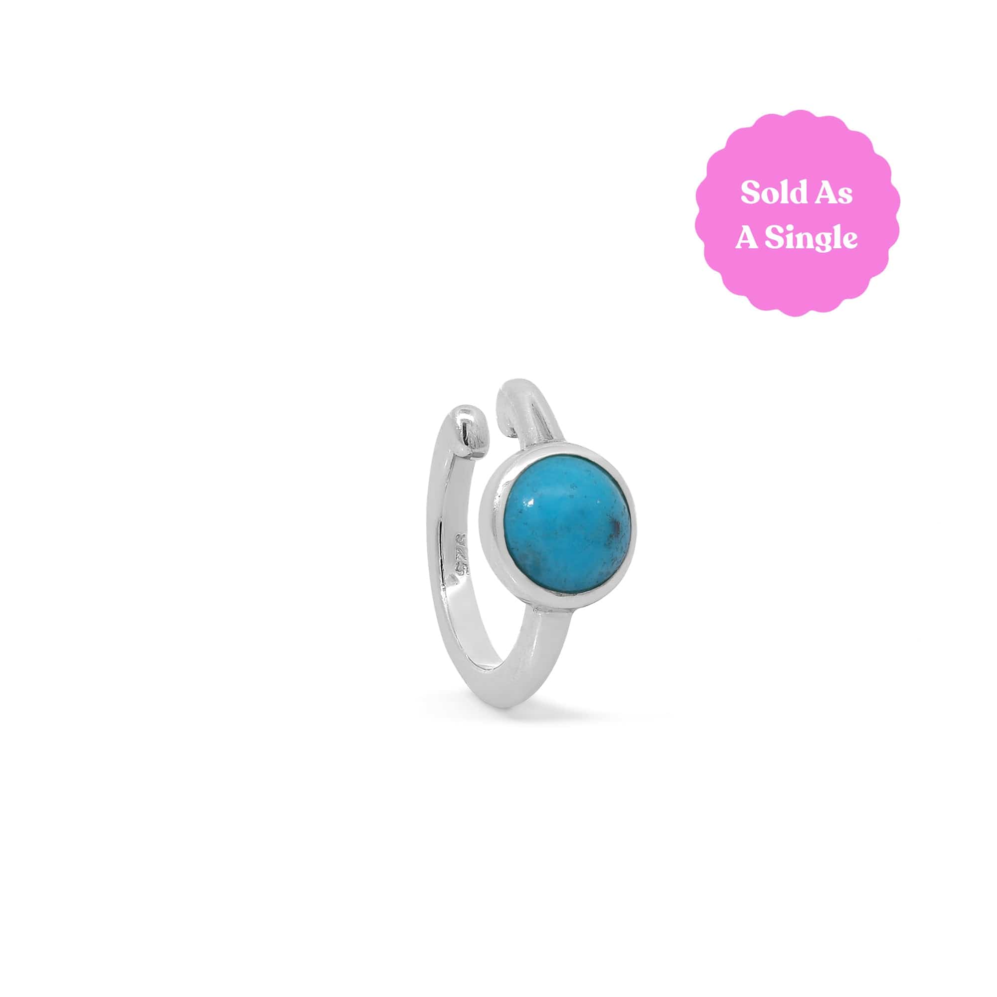 Jaime Ear Cuff with Turquoise Sterling Silver Boma Jewelry B