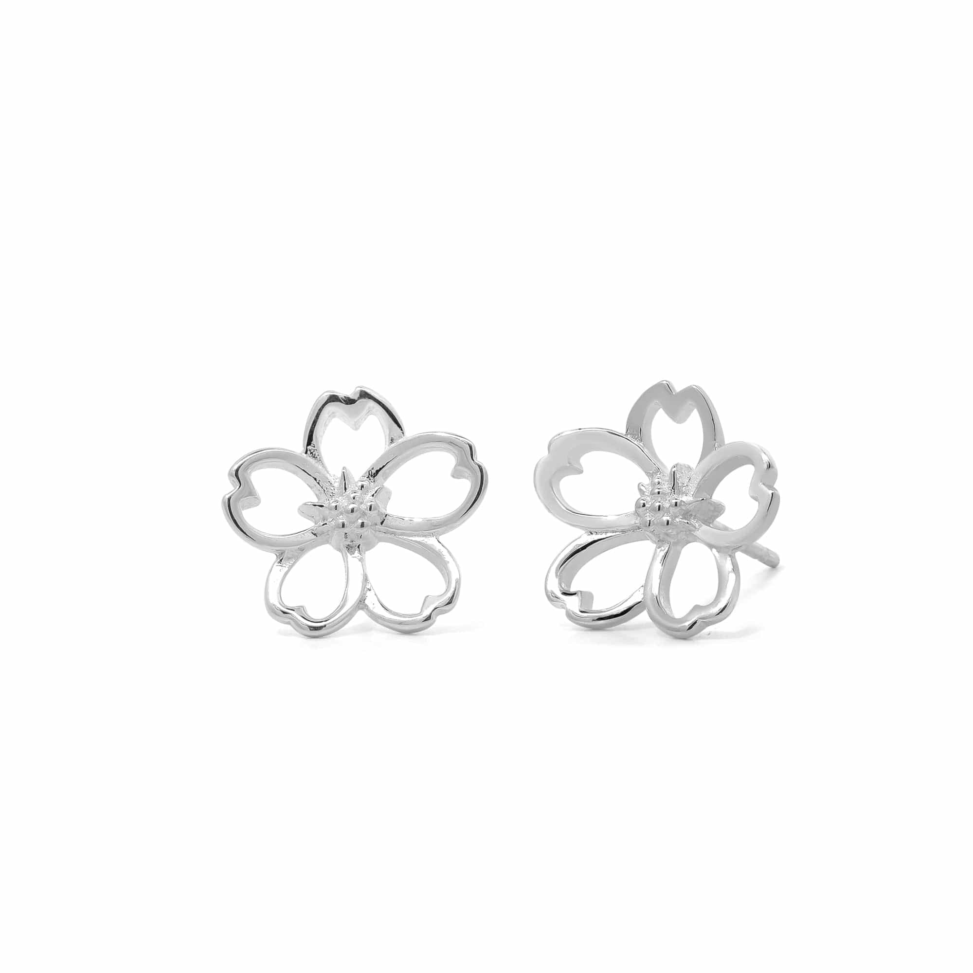 Boma Jewelry Cherry Blossom Outline Studs