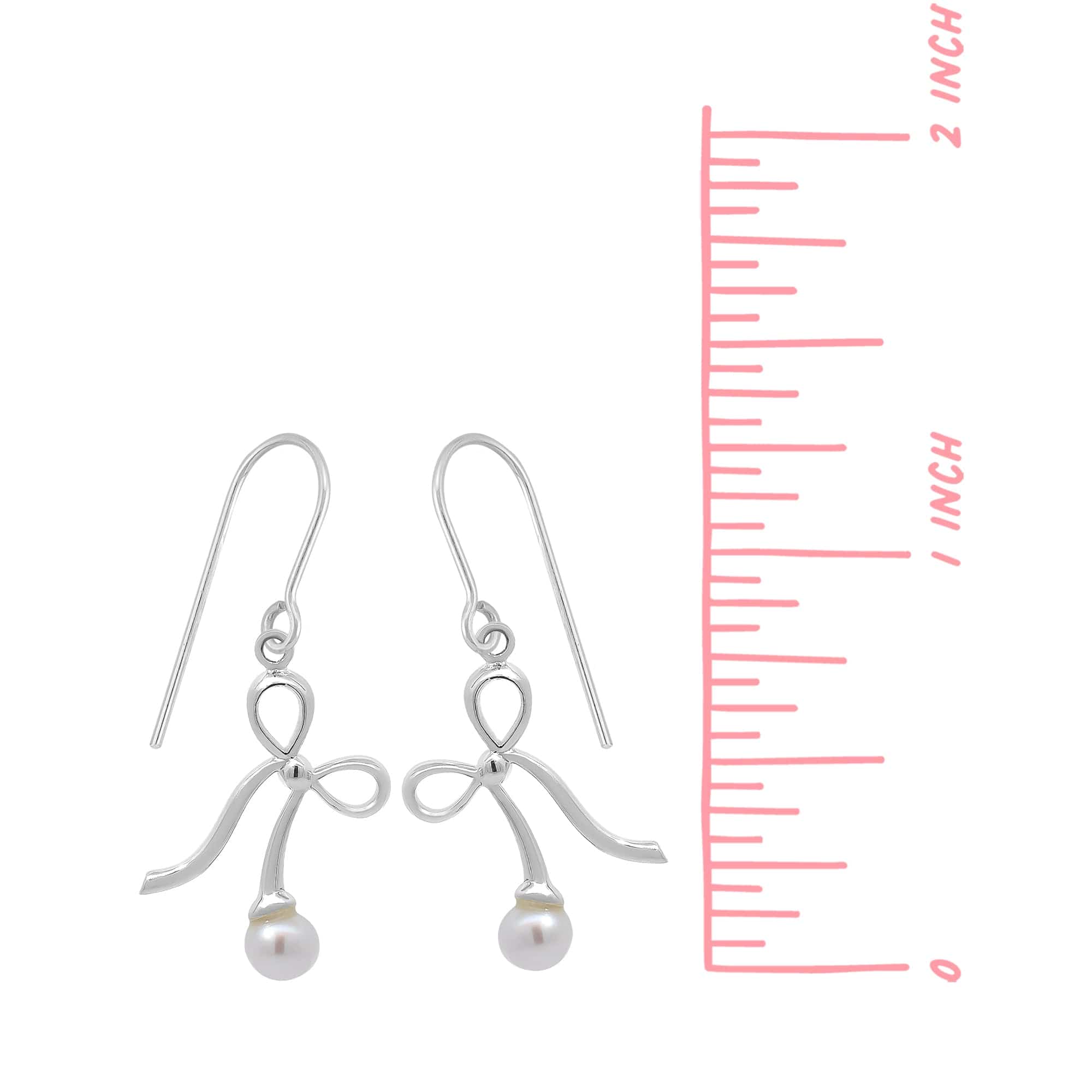 Boma Jewelry Ribbon with a Pearl Earrings