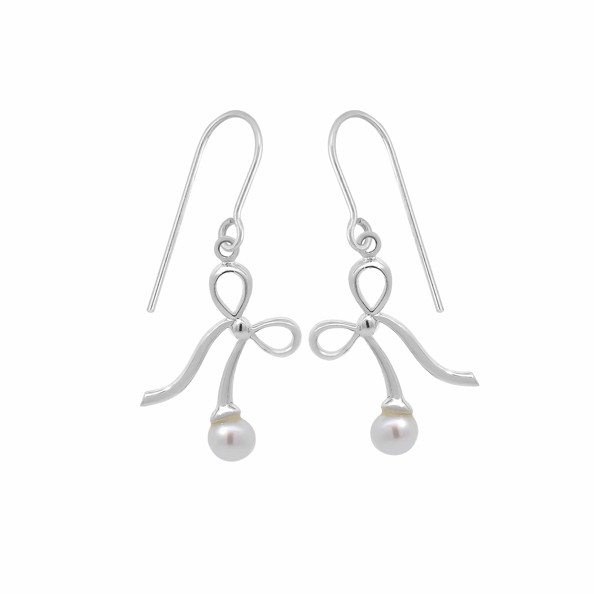 Boma Jewelry Ribbon with a Pearl Earrings