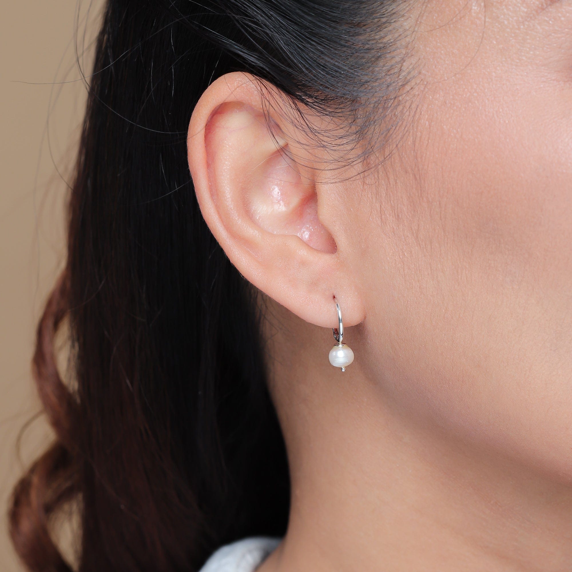 Boma Jewelry Moonlit Pearl Huggies