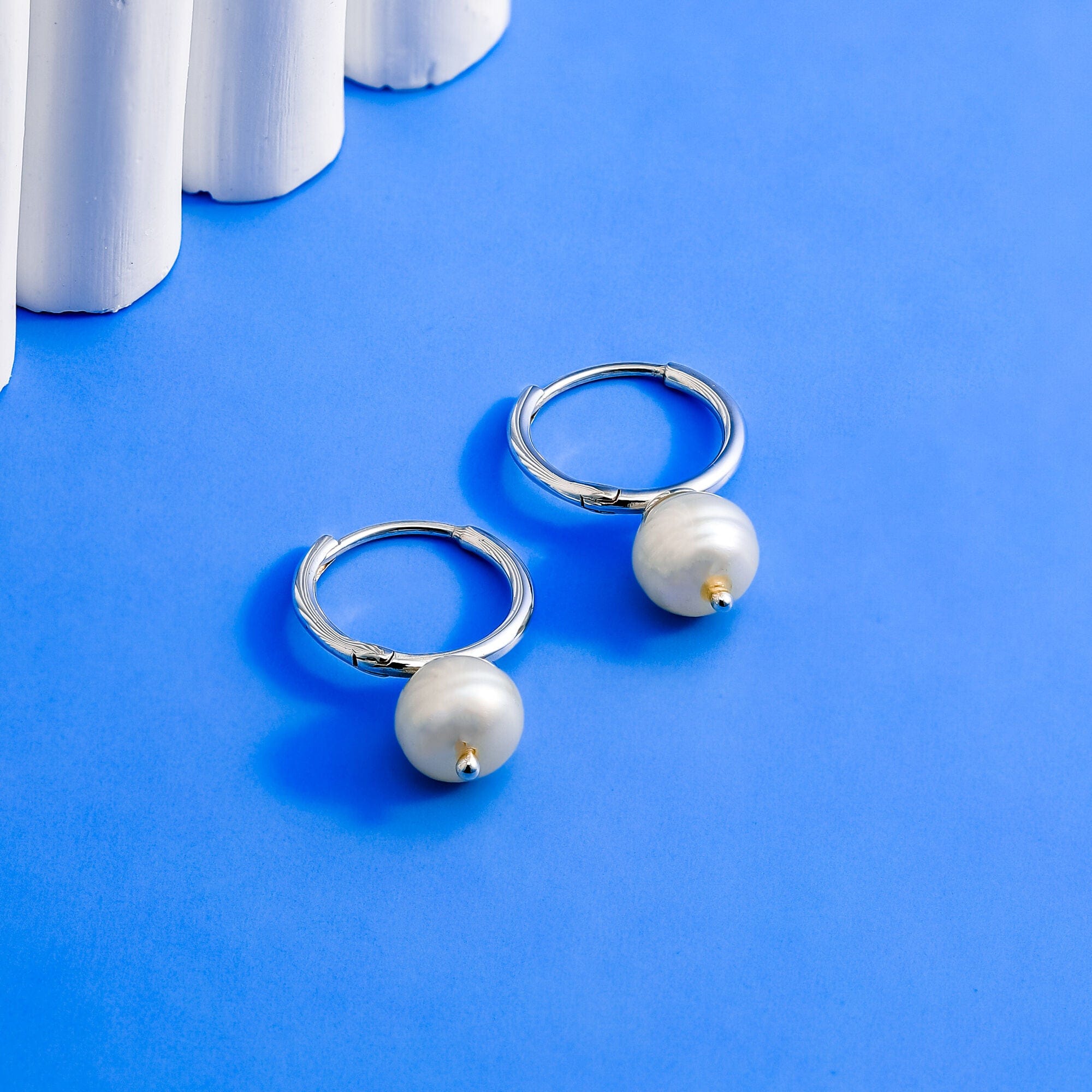 Boma Jewelry Moonlit Pearl Huggies