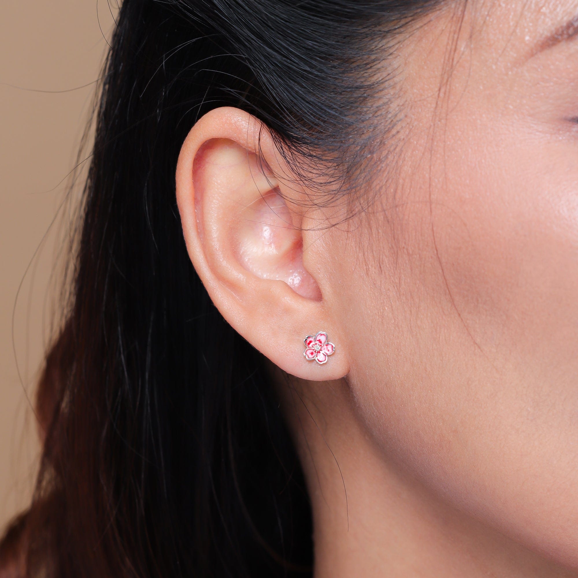 Boma Jewelry Pink Cherry Blossom Studs