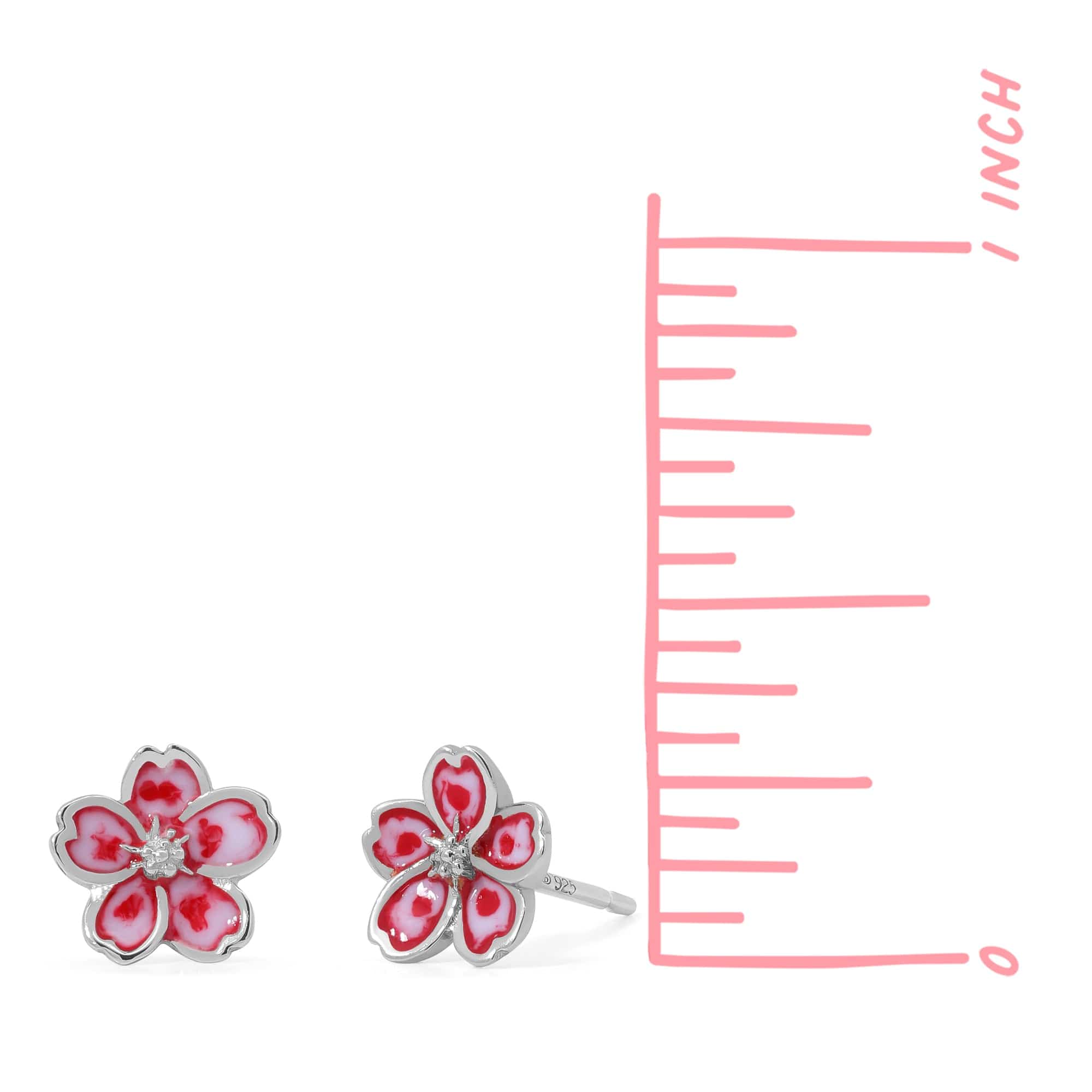 Boma Jewelry Pink Cherry Blossom Studs