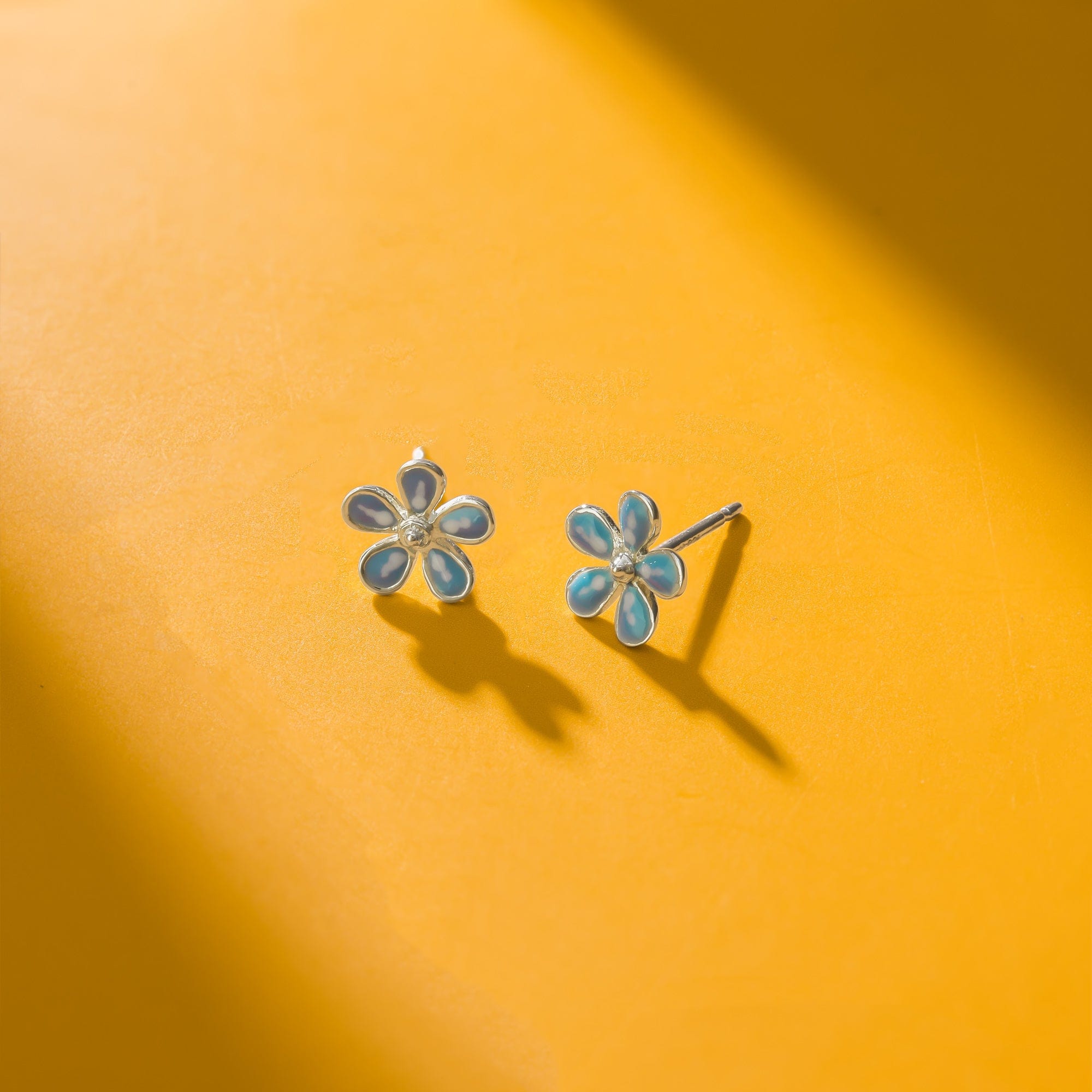 Boma Jewelry Blue Flower Studs