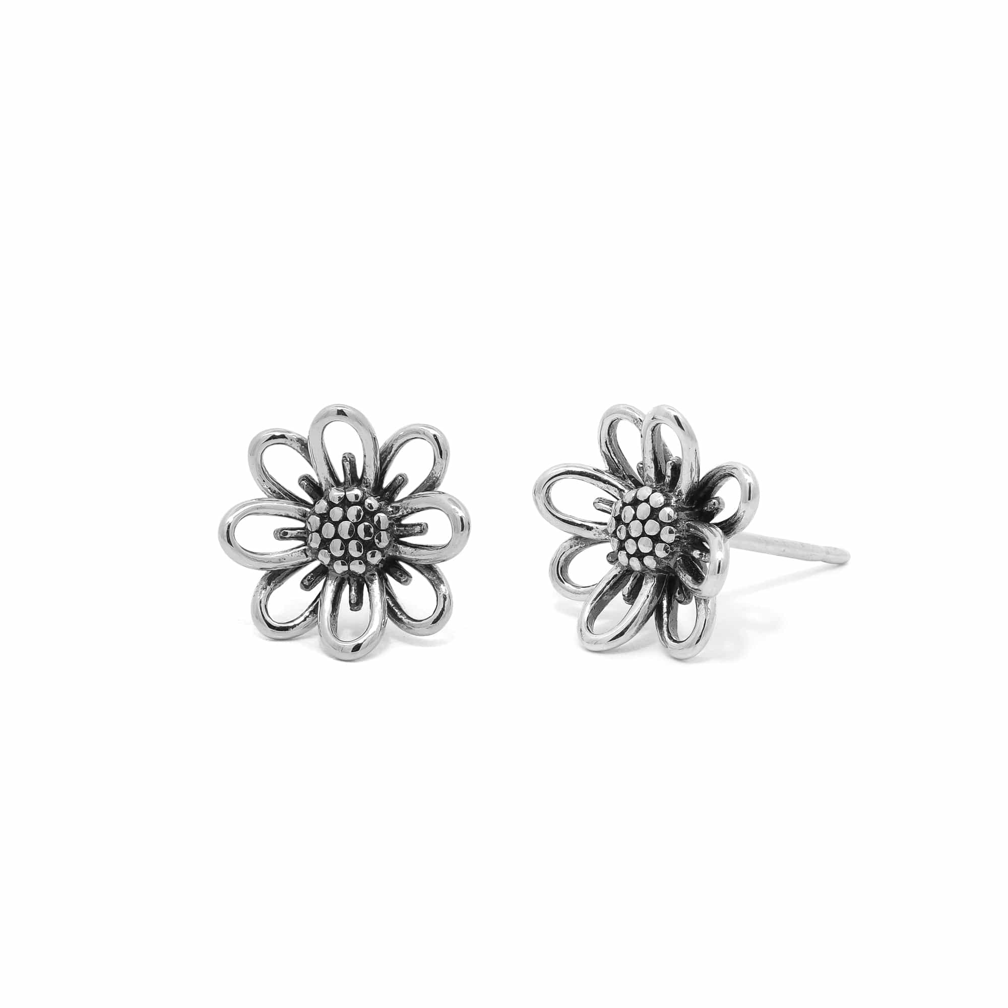 Gerbera Daisy Flower Studs Sterling Silver Boma Jewelry B