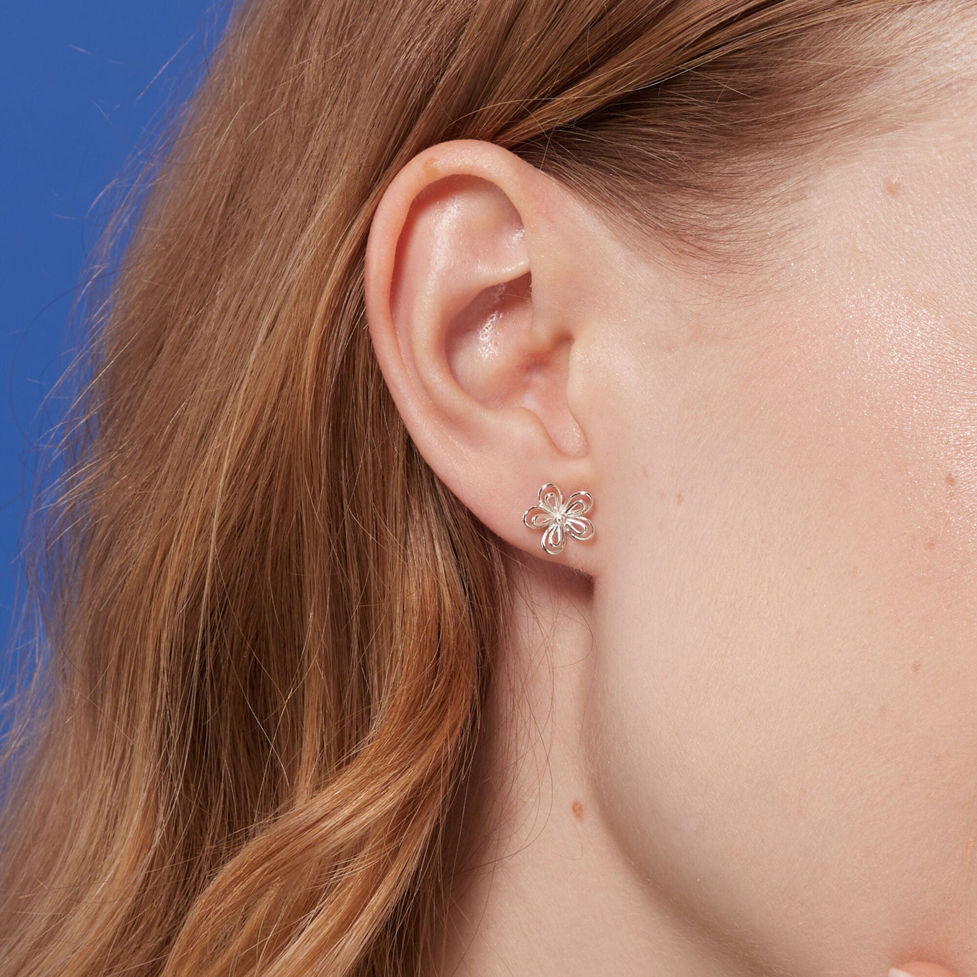 Boma Jewelry Outline Daisy Earring Studs