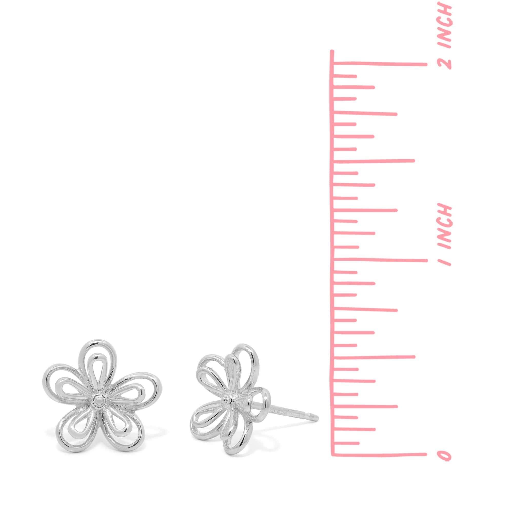 Boma Jewelry Outline Daisy Earring Studs