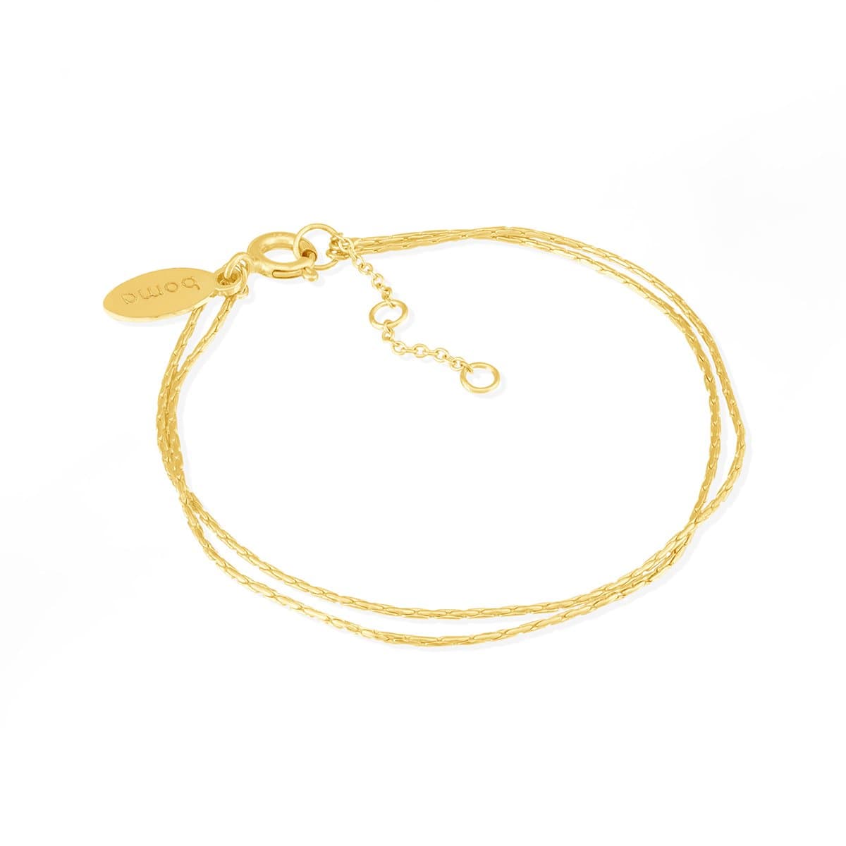 Boma Jewelry Bracelets 14K Gold Vermeil Lucia Double Chain Bracelet