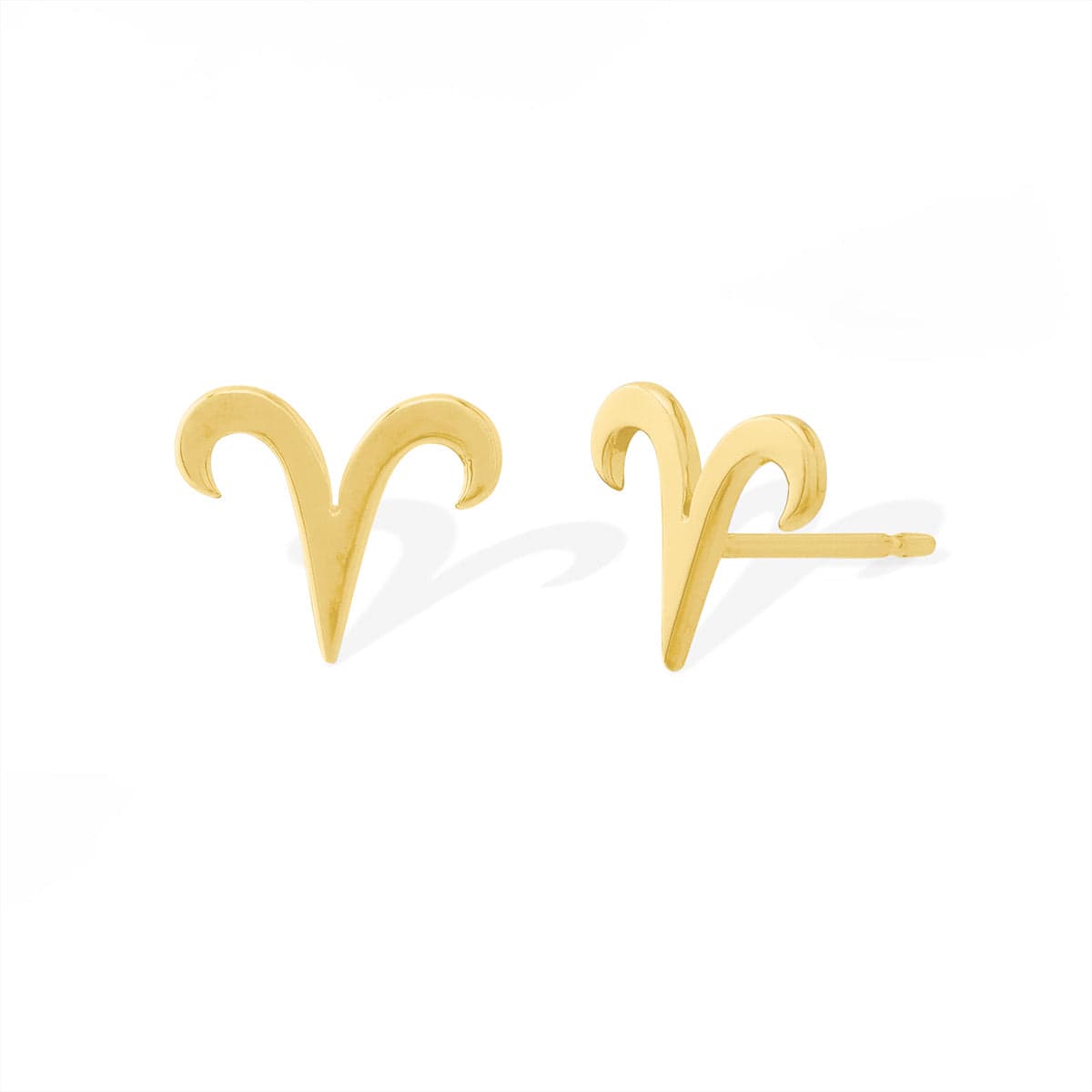Boma Jewelry Earrings 14K Gold Plated / Aries Zodiac Studs