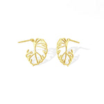 Boma Jewelry Earrings 14K Gold Plated Monstera Leaf Earrings