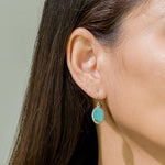 Boma Jewelry Earrings Alina Oval Bezel Earrings with Stone