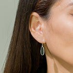 Boma Jewelry Earrings Alina Teardrop Bezel Earrings with Stone