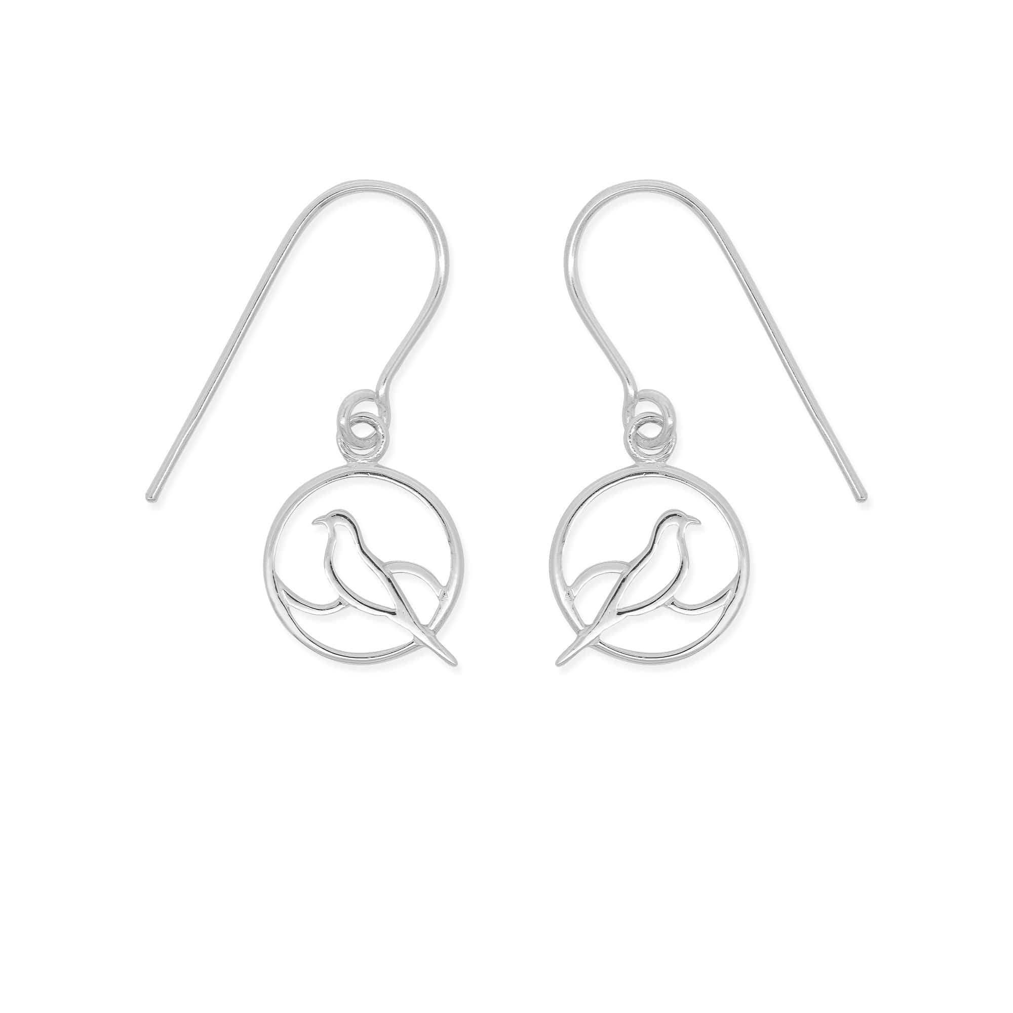 Boma Jewelry Earrings Bird Cutout with Circle Drop Earrings
