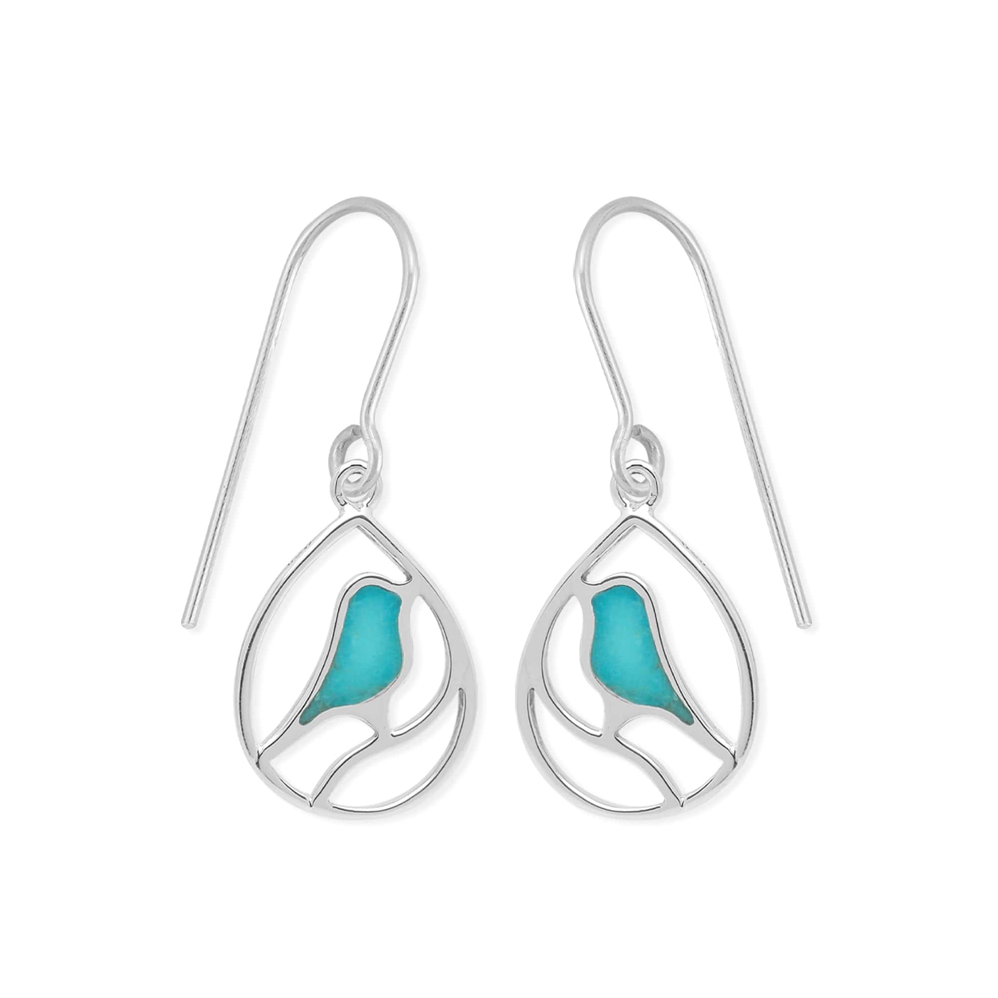 Boma Jewelry Earrings Bird Teardrop Inlay