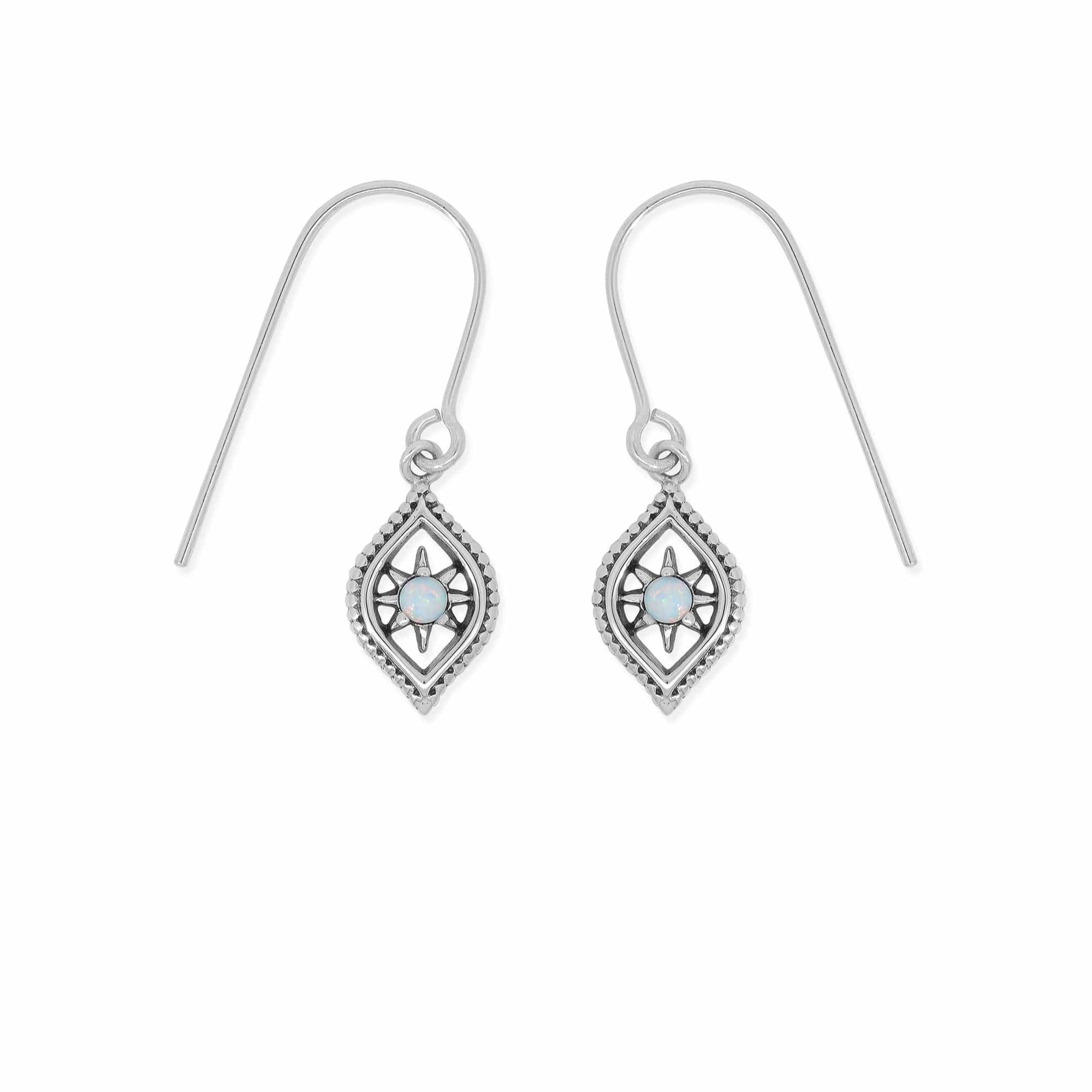 Boma Jewelry Earrings Bohemian Evil Eye Dangle Earrings with Stone