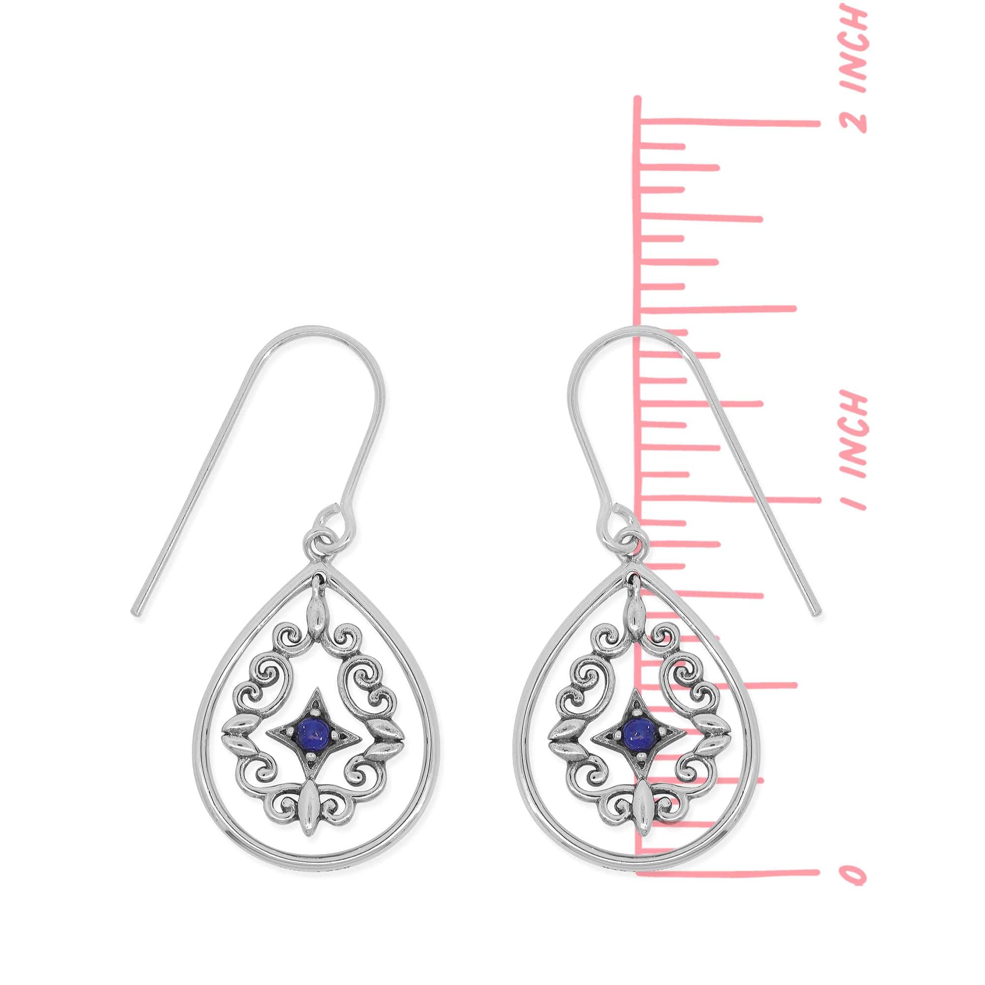 Boma Jewelry Earrings Bohemian Filigree Dangle Earrings with Stone