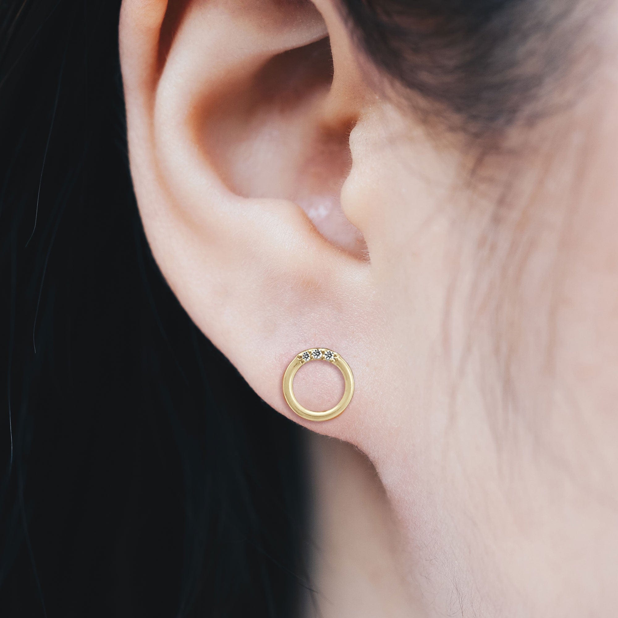 Boma Jewelry Earrings Circle Mini CZ Studs