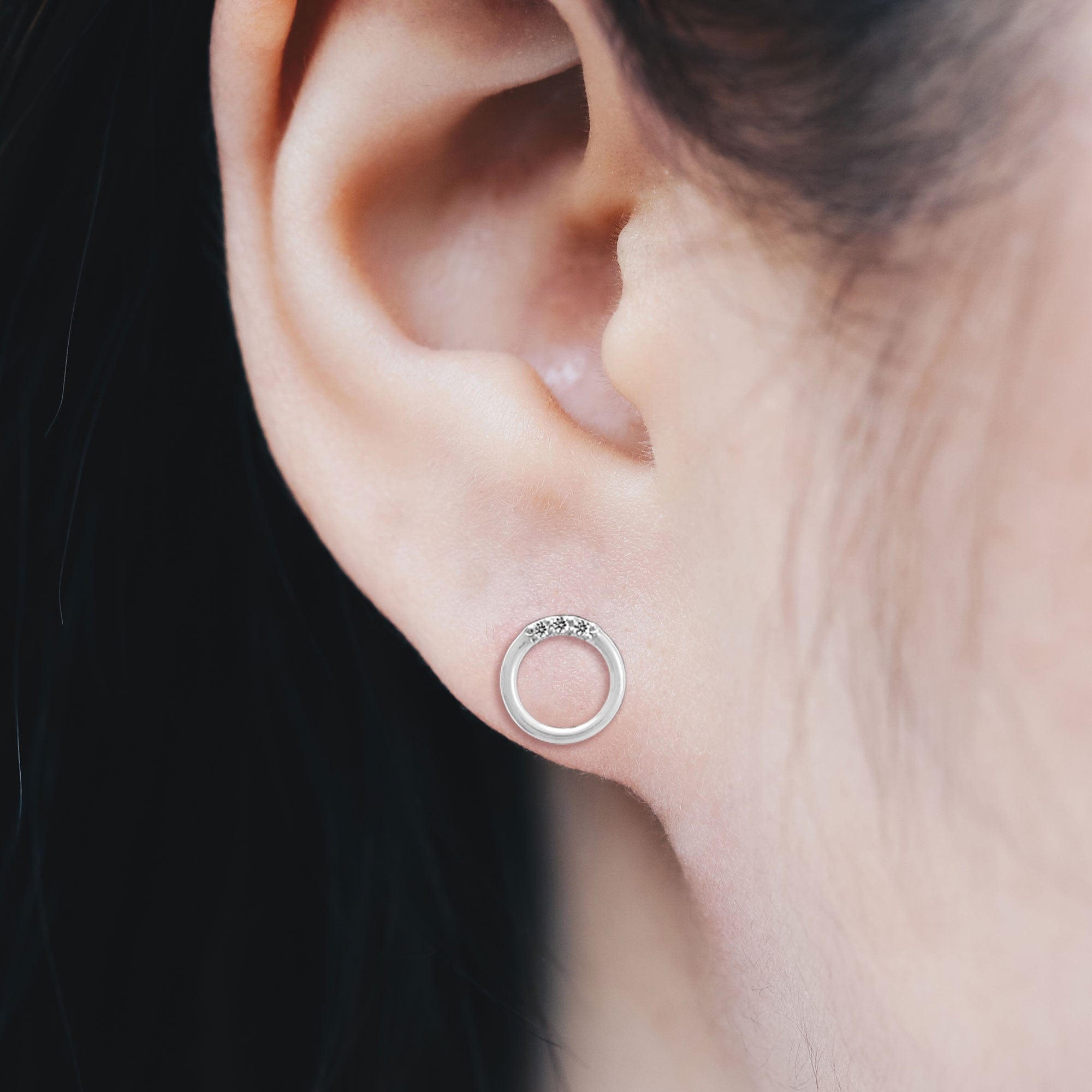 Boma Jewelry Earrings Circle Mini CZ Studs