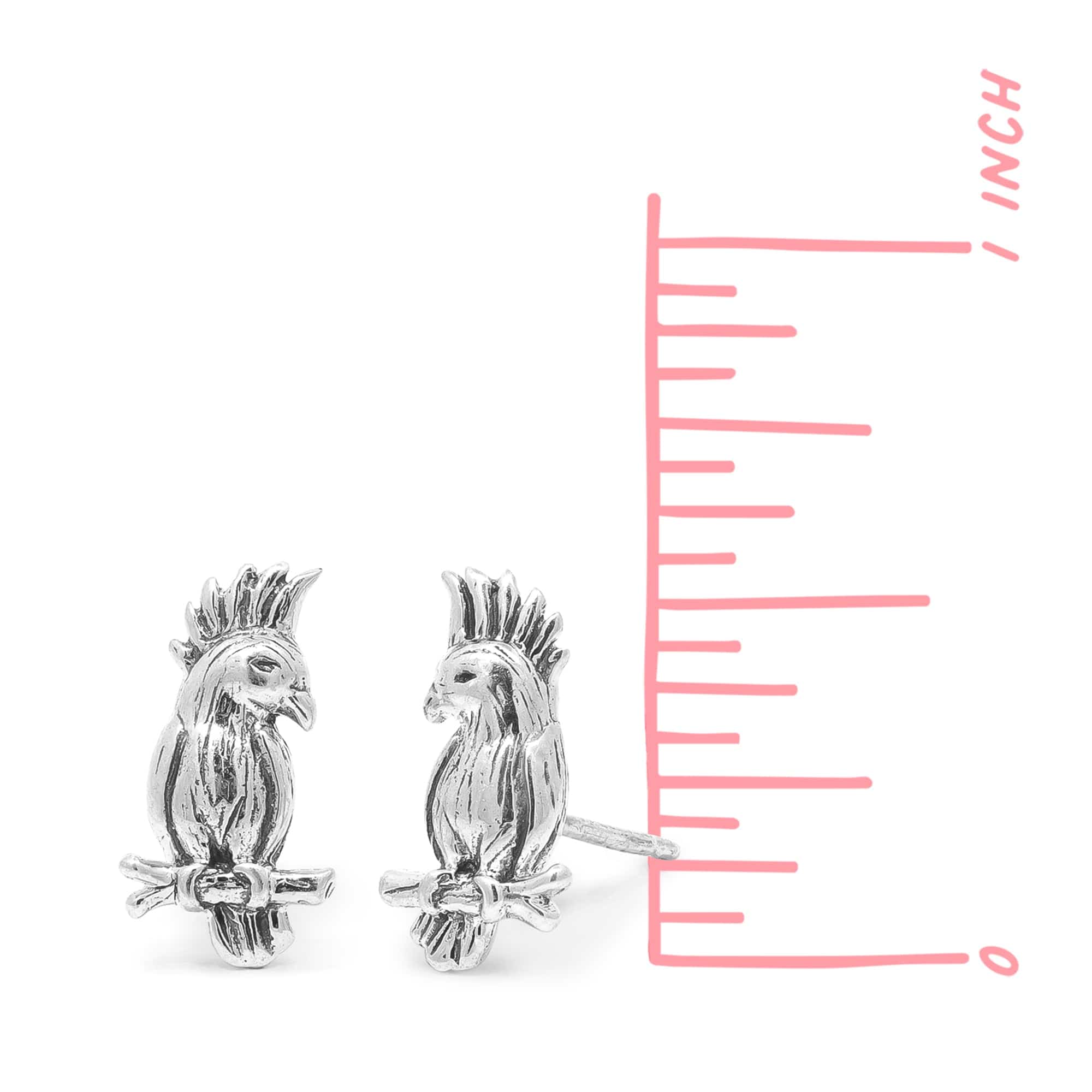 Boma Jewelry Earrings Cockatoo Bird Stud Earrings