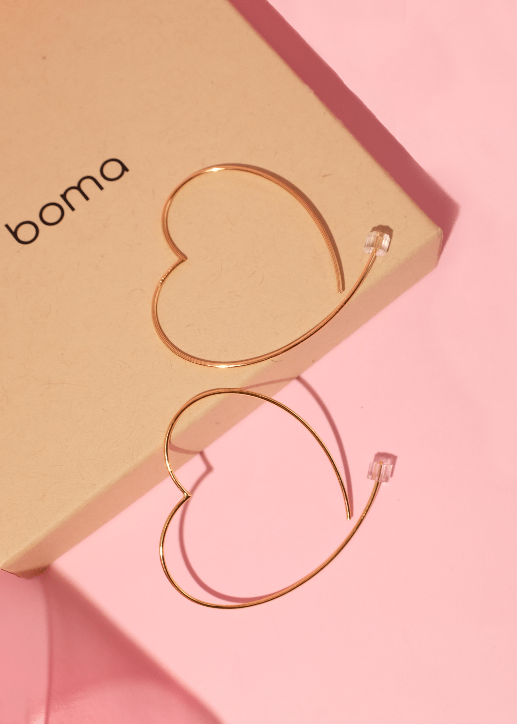 Boma Jewelry Earrings Heart Pull Through Hoops