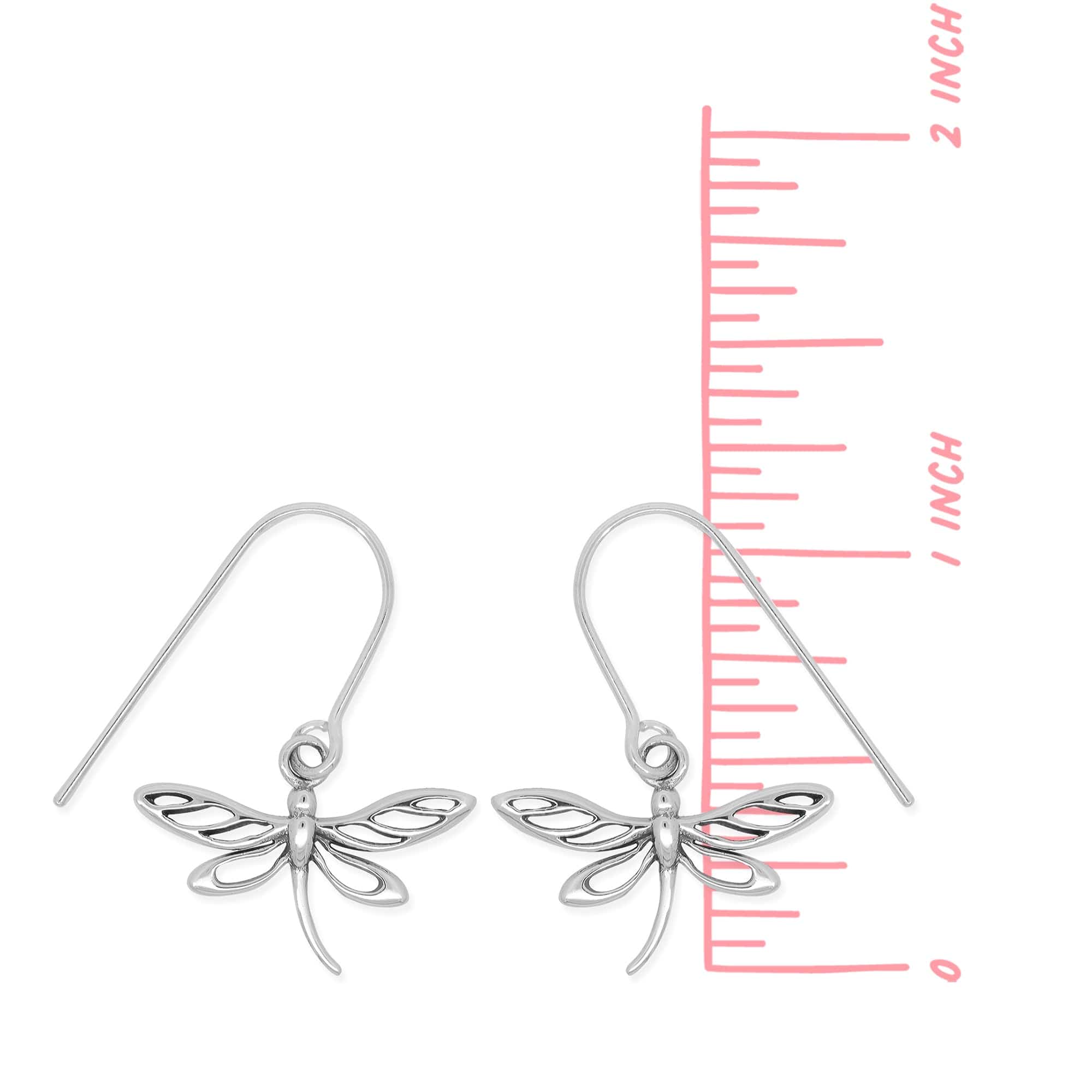 Boma Jewelry Earrings Outlined Dragonfly Dangle Earrings