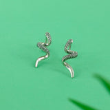 Boma Jewelry Earrings Slytherin Snake Stud Earrings