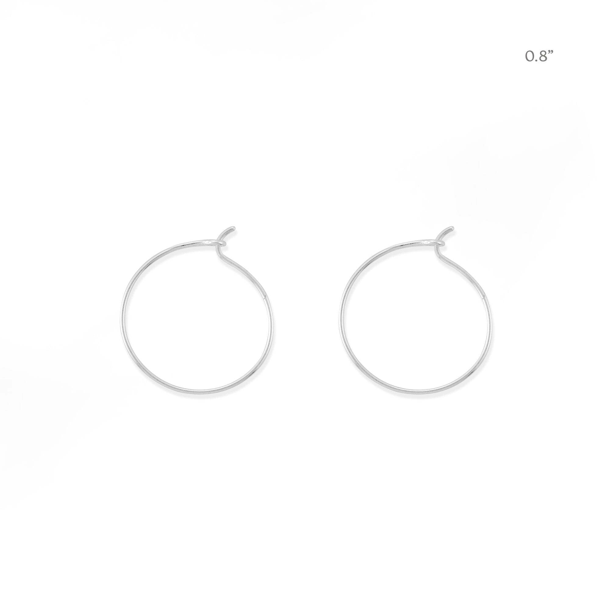 Boma Jewelry Earrings Sterling Silver / 0.8" Aiko Hoop Earrings