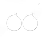 Boma Jewelry Earrings Sterling Silver / 1.2" Aiko Hoop Earrings