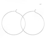 Boma Jewelry Earrings Sterling Silver / 1.8" Aiko Hoop Earrings
