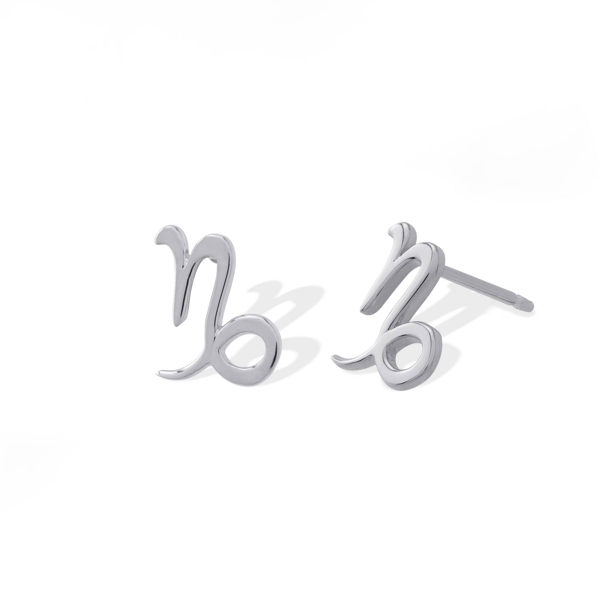 Boma Jewelry Earrings Sterling Silver / Capricorn Zodiac Studs