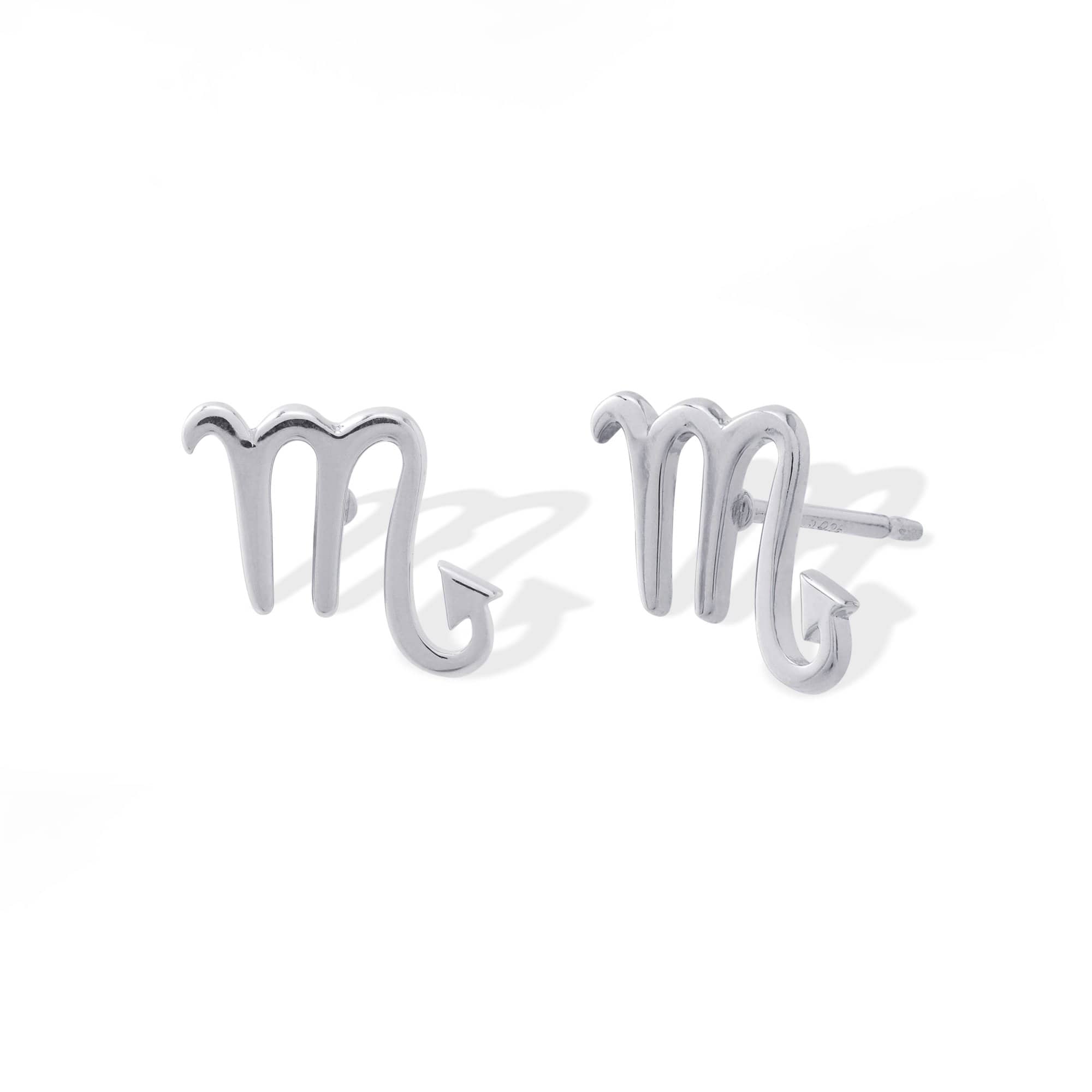 Boma Jewelry Earrings Sterling Silver / Scorpio Zodiac Studs