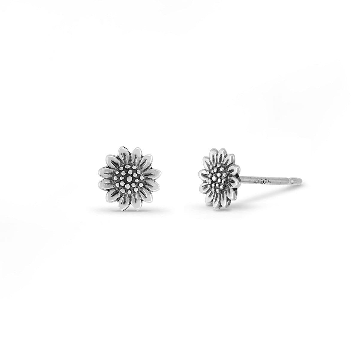 Sunflower Earrings Studs Sterling silver Earrings Boma Jewelry