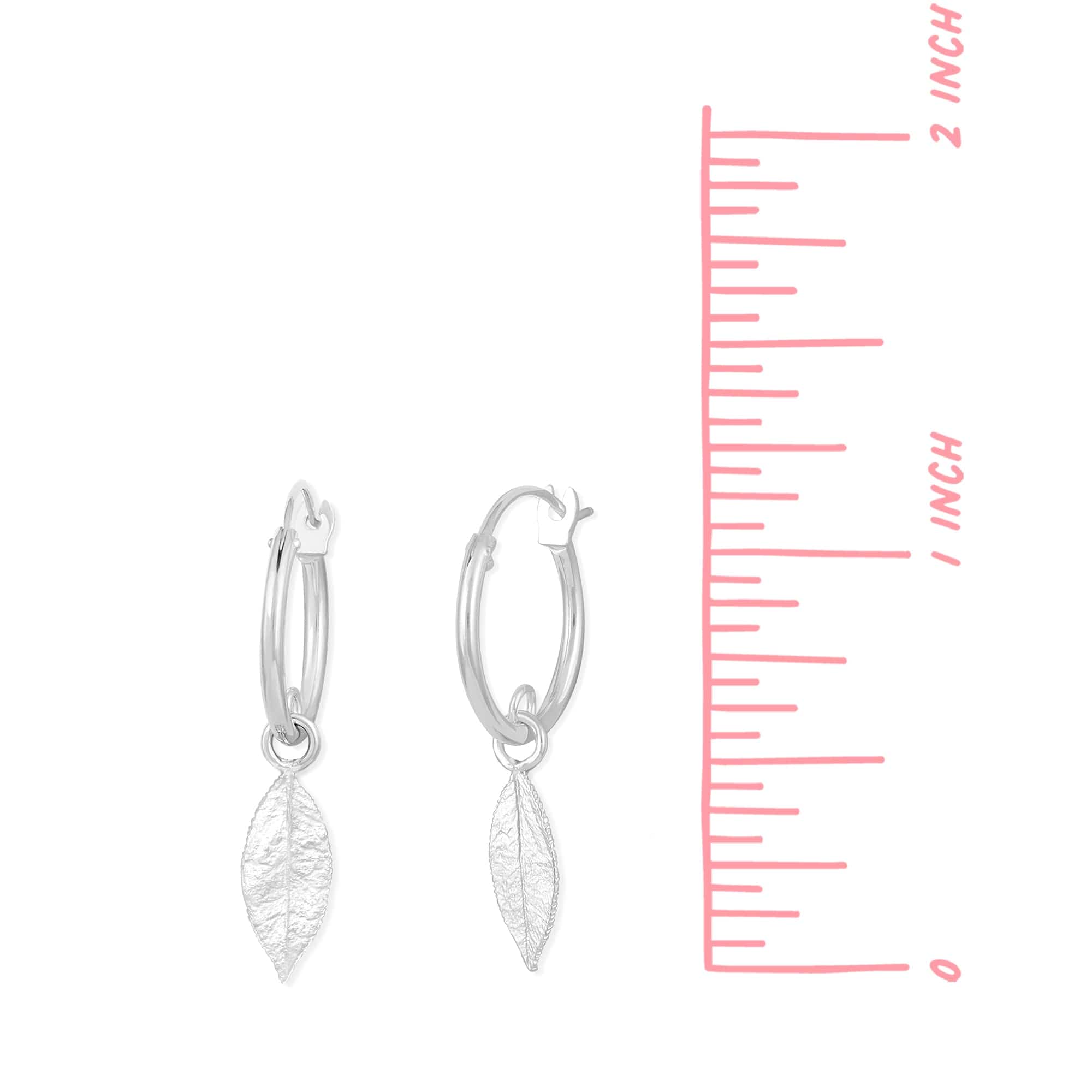 Boma Jewelry Earrings Textured Leaf Hoops