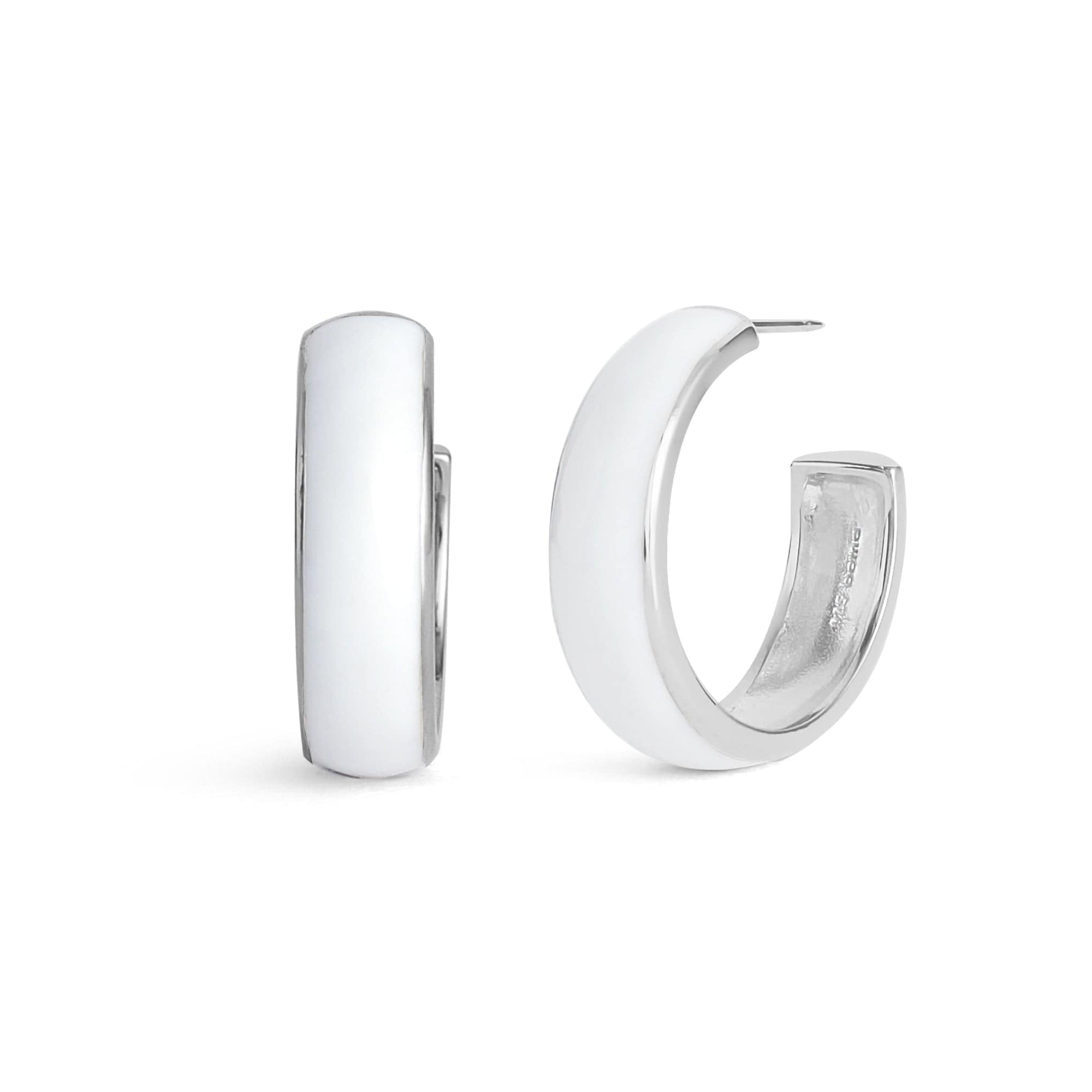 Boma Jewelry Earrings White / Large Alina Cuff Hoops Earrings