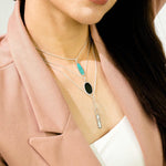 Boma Jewelry Necklaces Alina Bezel Pendant Necklace with Stone