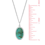 Boma Jewelry Necklaces Alina Oval Bezel Pendant Necklace with Stone