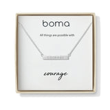 Boma Jewelry Necklaces Courage Horizontal Sterling Silver Bar Necklace