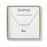 Boma Jewelry Necklaces Love Horizontal Sterling Silver Bar Necklace