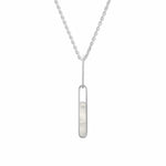Boma Jewelry Necklaces Mother of Pearl Alina Bezel Pendant Necklace with Stone