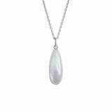 Boma Jewelry Necklaces Mother of Pearl Alina Drop Bezel Necklace with Stone
