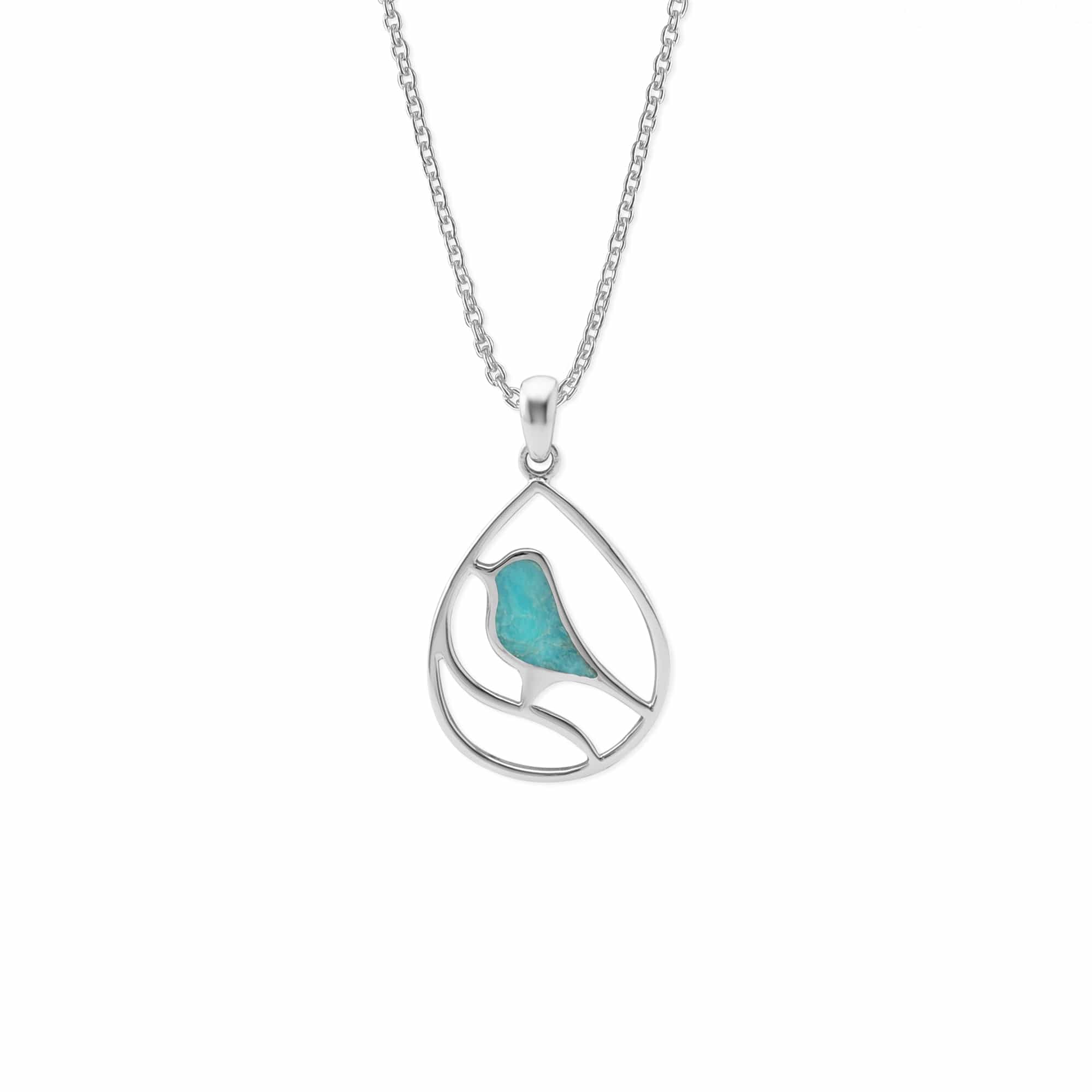 Turquoise bird necklace new arrivals