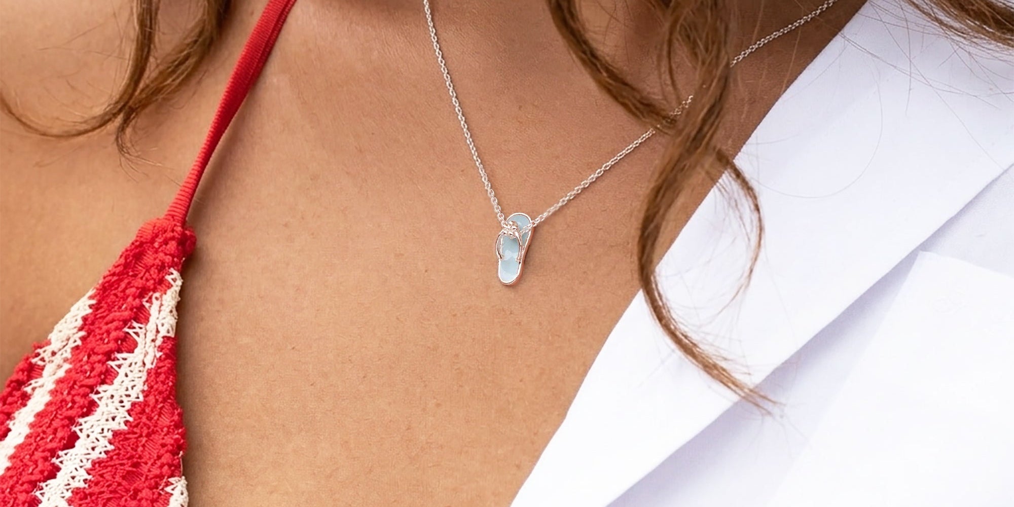 Boma Jewelry Summer Flip Flop Necklace