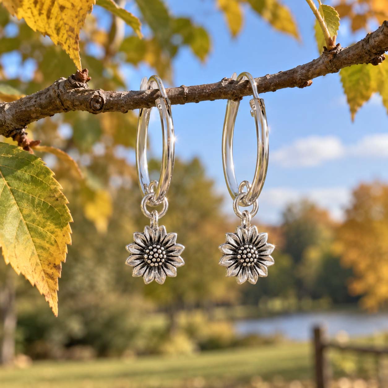 Boma Jewelry Sunflower Hoops