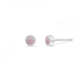 Boma Jewelry Earrings Pink Shell Belle Mini Studs with Stone