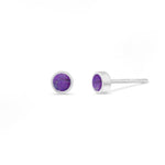 Boma Jewelry Earrings Black Mother of Pearl Belle Mini Studs with Stone