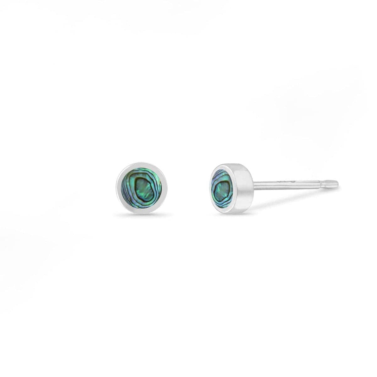 Boma Jewelry Earrings Mother of Pearl Belle Mini Studs with Stone