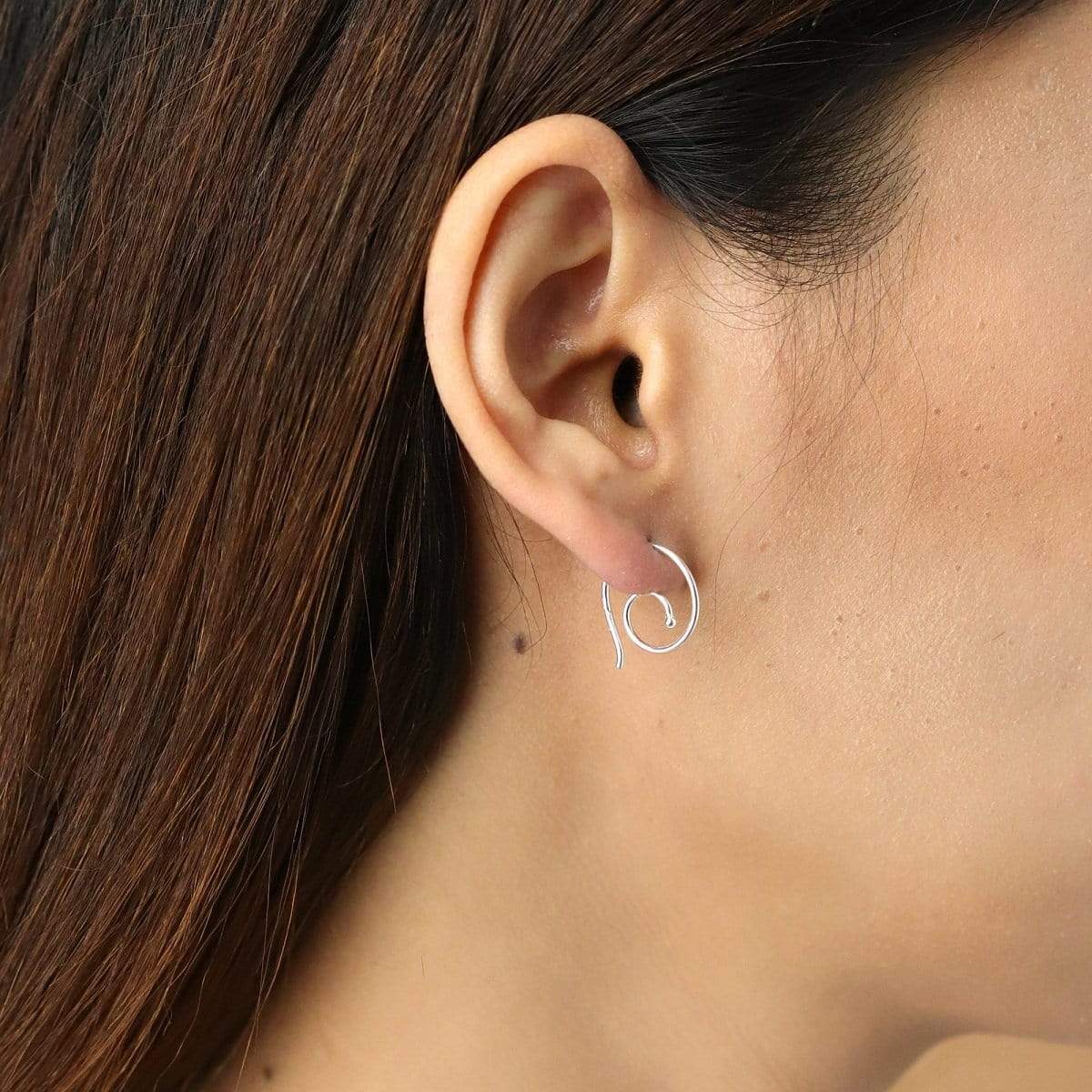 Essential Spiral Pull Through Hoops Gold Vermeil over Silver Boma Jewelry B Corp Certified Jewelry