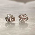 Boma Jewelry Earrings Sterling Silver Monstera Leaf Studs
